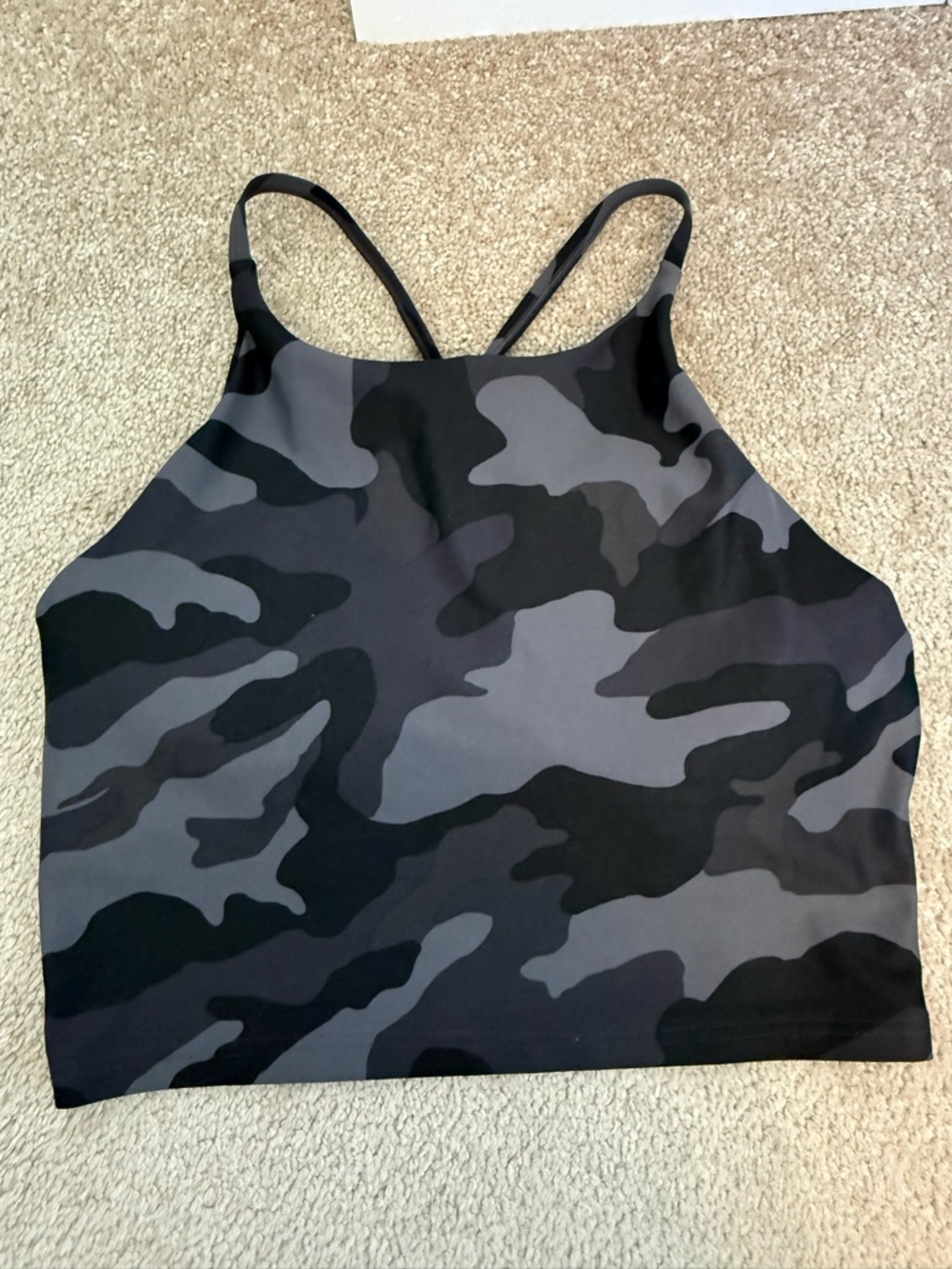 Old Navy Active Black & Gray Camo Sports Bra